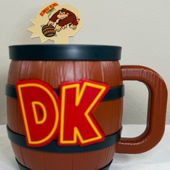 Donkey Kong Country Barrel Mug & Spoon Universal Studios Epic Universe Exclusive - Picture 1 of 11